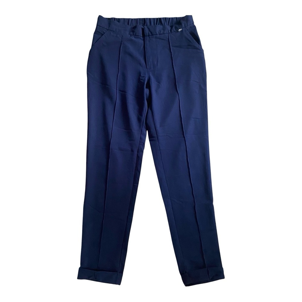 Figs Scrub Pants Women Size Small Navy Elastic Waist Straight Medical